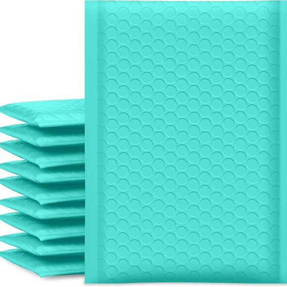 🔥12 pack of 6x10" PADDED Bubble Mailers TEAL COLORED Shipping Mailing Envelopes - Picture 1 of 8